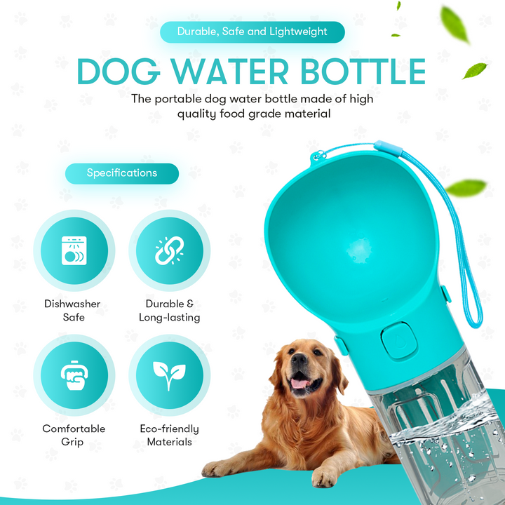 5-in-1 Dog Water Bottle - 10.1 oz