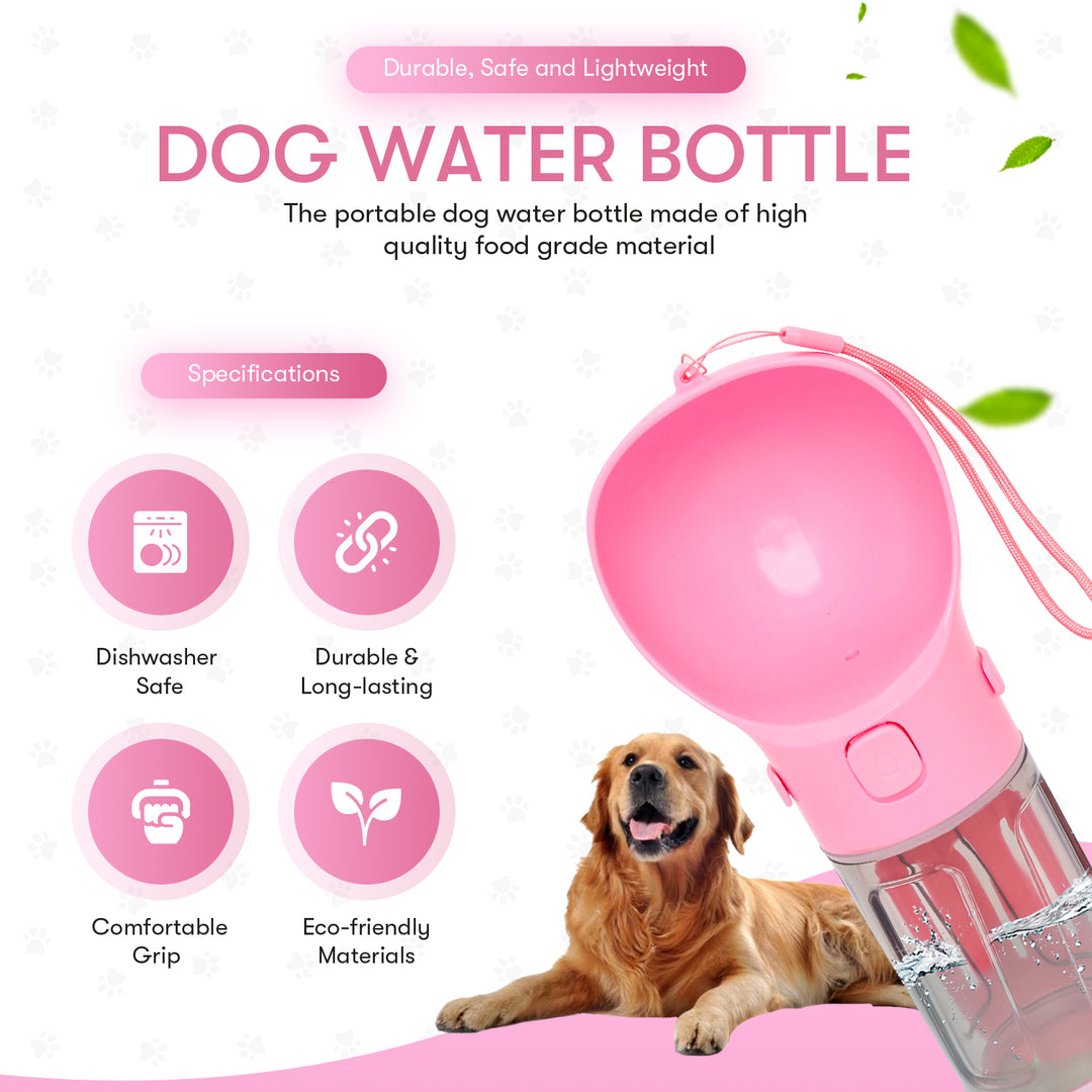 4-in-1 Dog Water Bottle - 10.1 oz