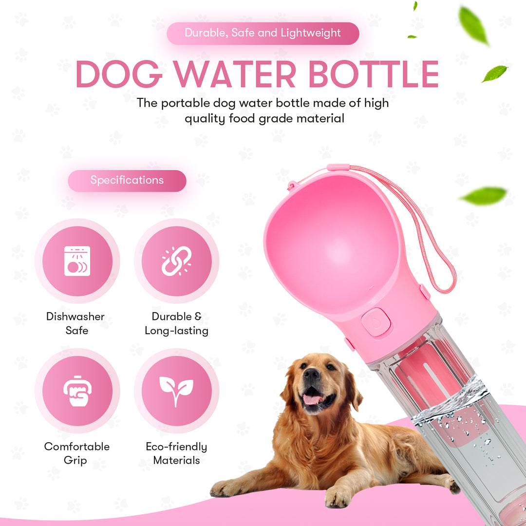 4-in-1 Dog Water Bottle - 16.9 oz