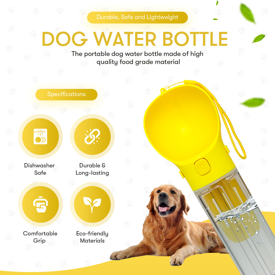 5-in-1 Dog Water Bottle - 16.9 oz