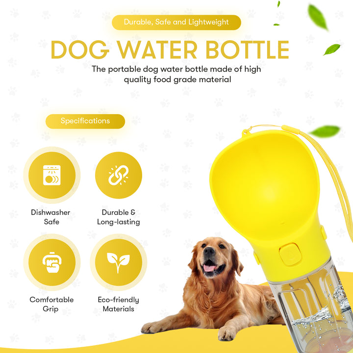 4-in-1 Dog Water Bottle - 10.1 oz